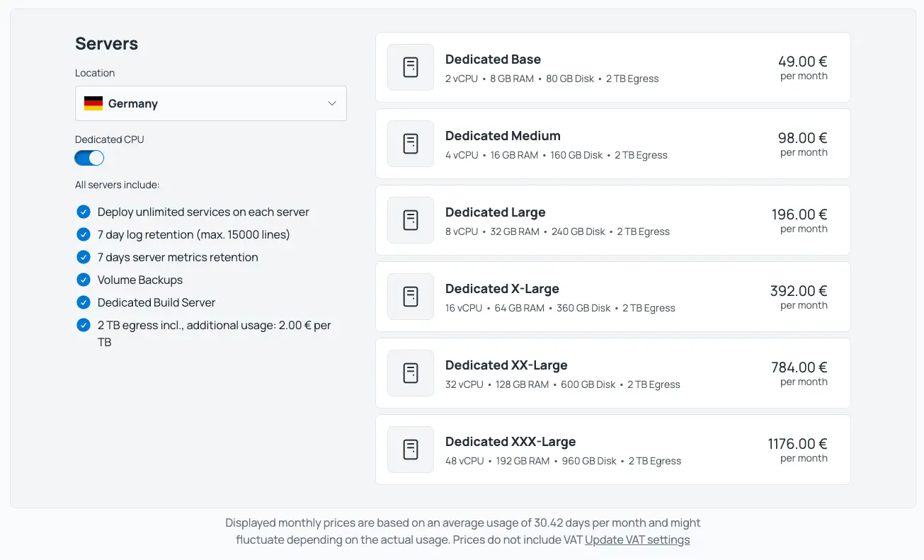 Dedicated Instances